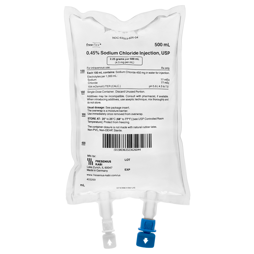 0.45% Sodium Chloride Injection, USP (free<em>flex</em>®) 0.45% Sodium Chloride Injection, USP (free<em>flex</em>®)