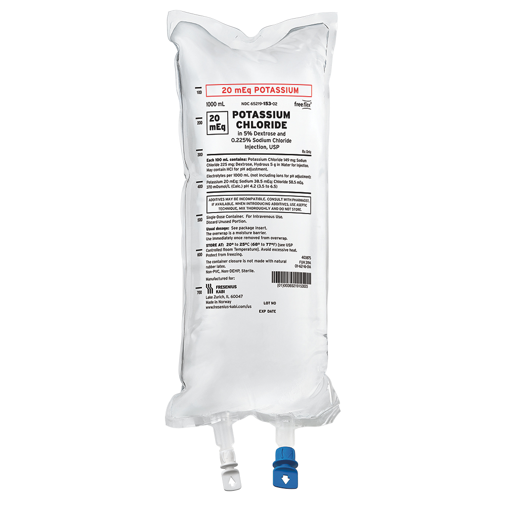 Potassium Chloride in 5% Dextrose and 0.225% Sodium Chloride Injection, USP (free<em>flex</em>®) Potassium Chloride in 5% Dextrose and 0.225% Sodium Chloride Injection, USP (free<em>flex</em>®)