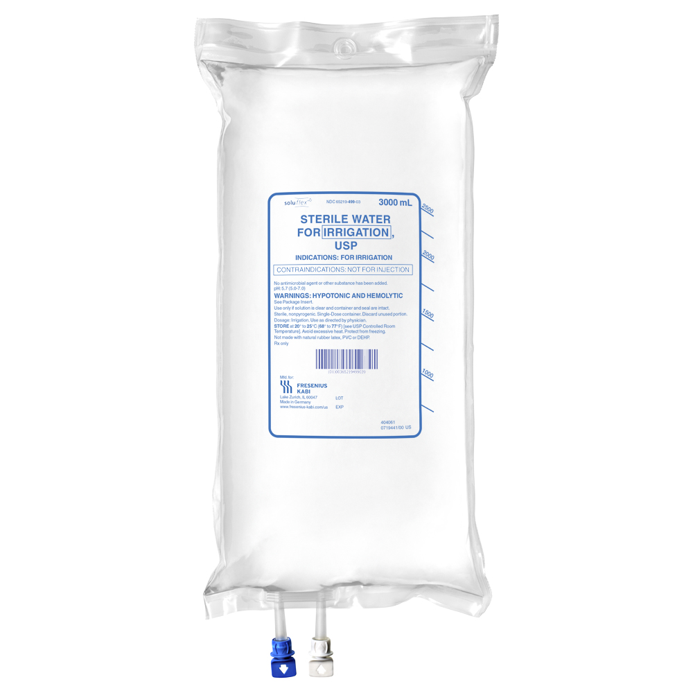 Sterile Water for Irrigation, USP<BR><strong>solu</strong><em>flex</em><sup>®</sup> Sterile Water for Irrigation, USP<BR><strong>solu</strong><em>flex</em><sup>®</sup>